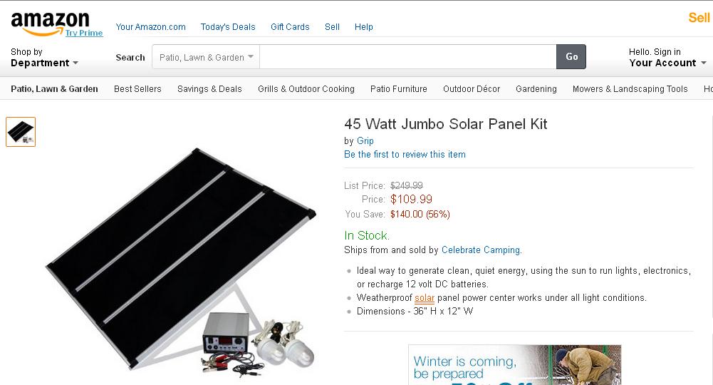 amazon solar panel kit.JPG